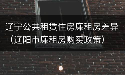 辽宁公共租赁住房廉租房差异（辽阳市廉租房购买政策）
