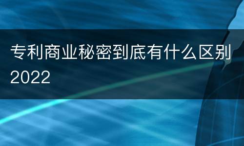 专利商业秘密到底有什么区别2022