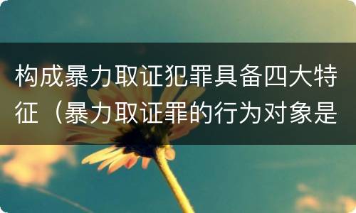 构成暴力取证犯罪具备四大特征（暴力取证罪的行为对象是）