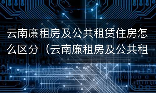 云南廉租房及公共租赁住房怎么区分（云南廉租房及公共租赁住房怎么区分的）