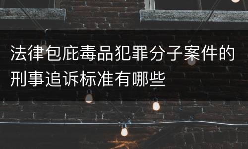 法律包庇毒品犯罪分子案件的刑事追诉标准有哪些