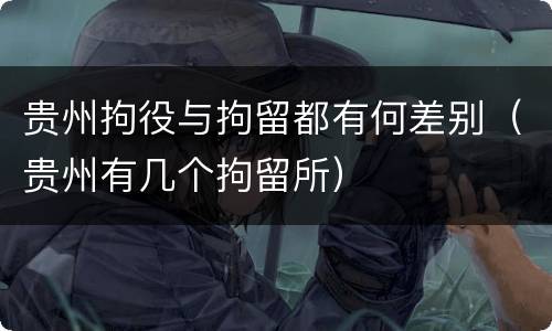 贵州拘役与拘留都有何差别（贵州有几个拘留所）