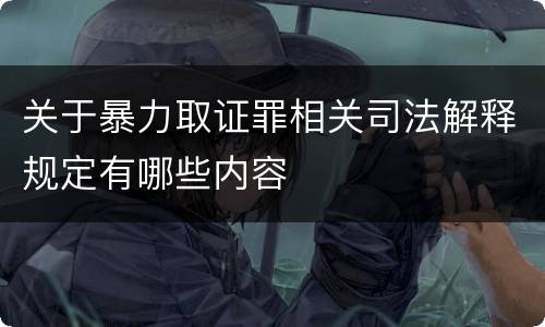 关于暴力取证罪相关司法解释规定有哪些内容