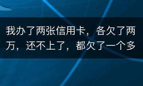我办了两张信用卡，各欠了两万，还不上了，都欠了一个多月了，每天被催，我要要怎样办