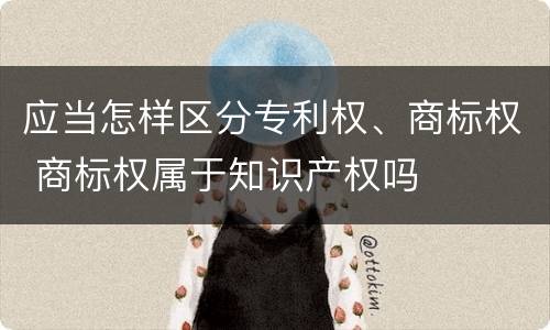 应当怎样区分专利权、商标权 商标权属于知识产权吗