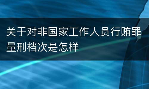 关于对非国家工作人员行贿罪量刑档次是怎样