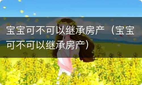 宝宝可不可以继承房产（宝宝可不可以继承房产）