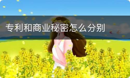 专利和商业秘密怎么分别