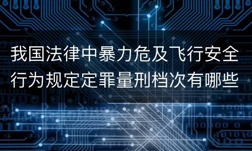 我国法律中暴力危及飞行安全行为规定定罪量刑档次有哪些