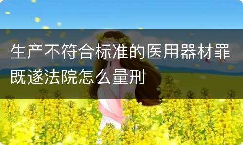 生产不符合标准的医用器材罪既遂法院怎么量刑