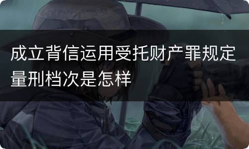 成立背信运用受托财产罪规定量刑档次是怎样