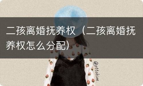 二孩离婚抚养权（二孩离婚抚养权怎么分配）