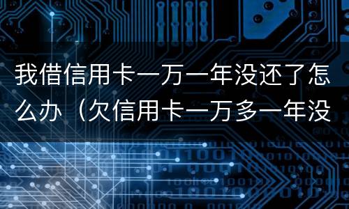我借信用卡一万一年没还了怎么办（欠信用卡一万多一年没还会不会坐牢）