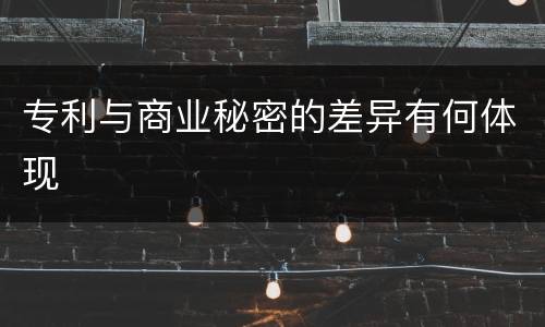 专利与商业秘密的差异有何体现