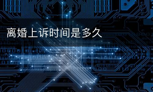 离婚上诉时间是多久