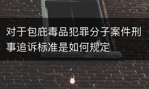 对于包庇毒品犯罪分子案件刑事追诉标准是如何规定
