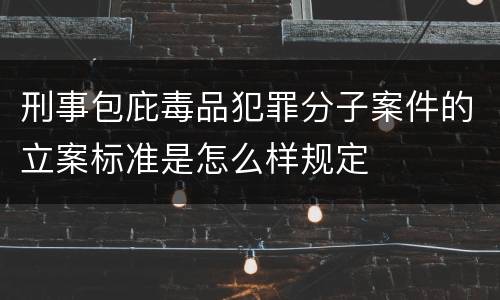 刑事包庇毒品犯罪分子案件的立案标准是怎么样规定