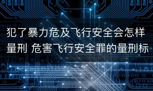 犯了暴力危及飞行安全会怎样量刑 危害飞行安全罪的量刑标准