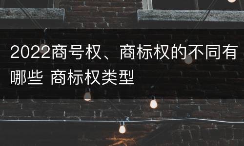 2022商号权、商标权的不同有哪些 商标权类型