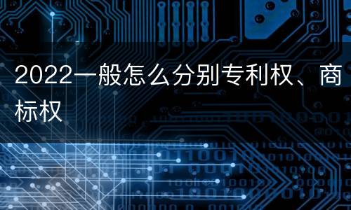 2022一般怎么分别专利权、商标权