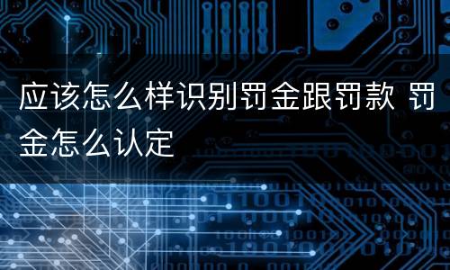 应该怎么样识别罚金跟罚款 罚金怎么认定