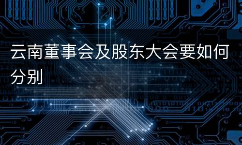 云南董事会及股东大会要如何分别
