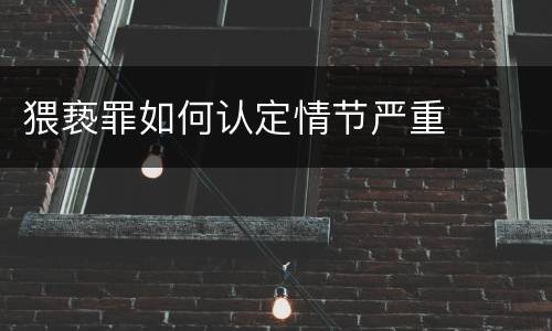 猥亵罪如何认定情节严重