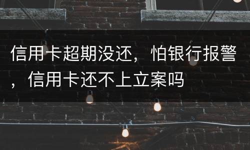 信用卡超期没还，怕银行报警，信用卡还不上立案吗
