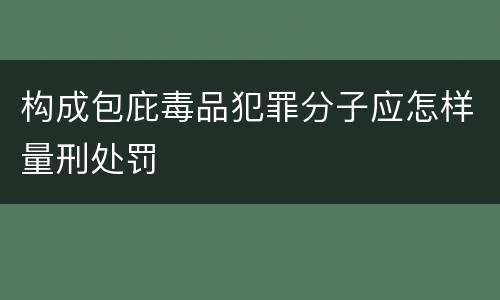 构成包庇毒品犯罪分子应怎样量刑处罚