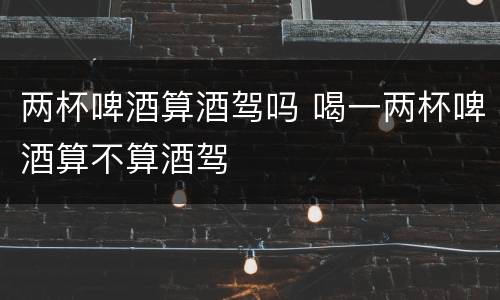 两杯啤酒算酒驾吗 喝一两杯啤酒算不算酒驾