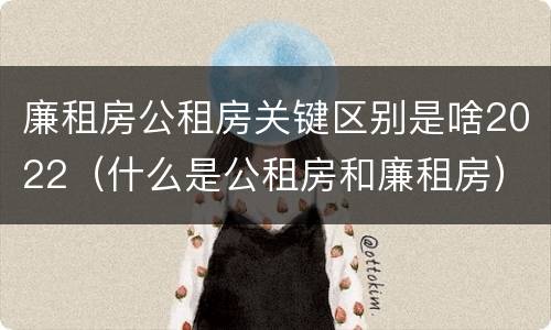 廉租房公租房关键区别是啥2022（什么是公租房和廉租房）