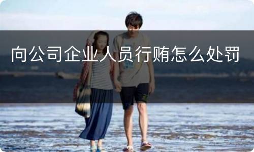 向公司企业人员行贿怎么处罚
