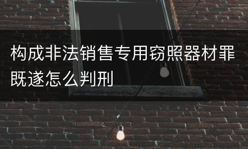 构成非法销售专用窃照器材罪既遂怎么判刑