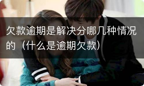 欠款逾期是解决分哪几种情况的（什么是逾期欠款）