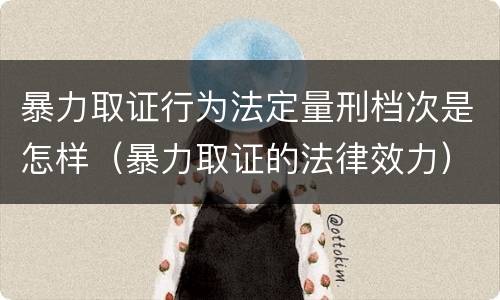 暴力取证行为法定量刑档次是怎样（暴力取证的法律效力）