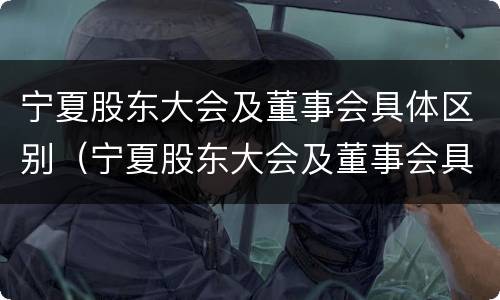 宁夏股东大会及董事会具体区别（宁夏股东大会及董事会具体区别是什么）