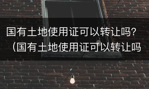国有土地使用证可以转让吗？（国有土地使用证可以转让吗多少钱）