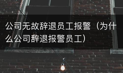 公司无故辞退员工报警（为什么公司辞退报警员工）