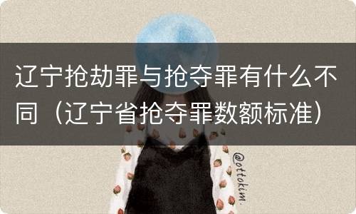 辽宁抢劫罪与抢夺罪有什么不同（辽宁省抢夺罪数额标准）