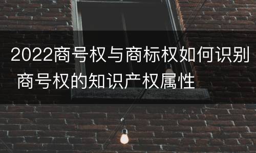 2022商号权与商标权如何识别 商号权的知识产权属性