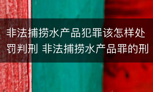 非法捕捞水产品犯罪该怎样处罚判刑 非法捕捞水产品罪的刑法处罚
