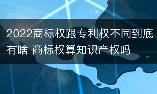 2022商标权跟专利权不同到底有啥 商标权算知识产权吗