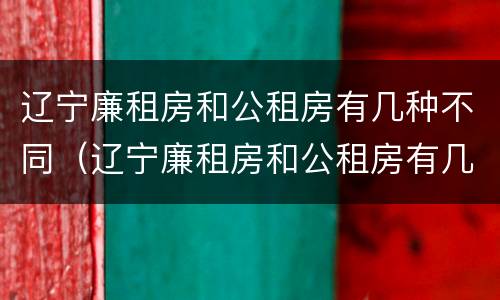 辽宁廉租房和公租房有几种不同（辽宁廉租房和公租房有几种不同之处）