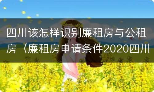 四川该怎样识别廉租房与公租房（廉租房申请条件2020四川）