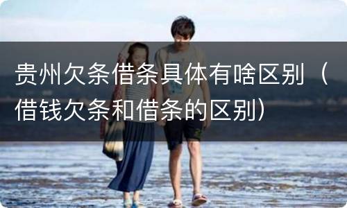 贵州欠条借条具体有啥区别（借钱欠条和借条的区别）