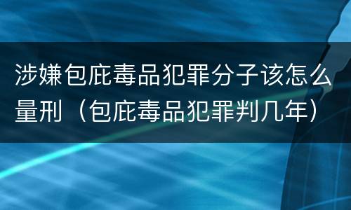 涉嫌包庇毒品犯罪分子该怎么量刑（包庇毒品犯罪判几年）