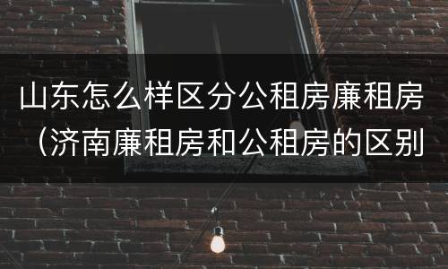山东怎么样区分公租房廉租房（济南廉租房和公租房的区别）