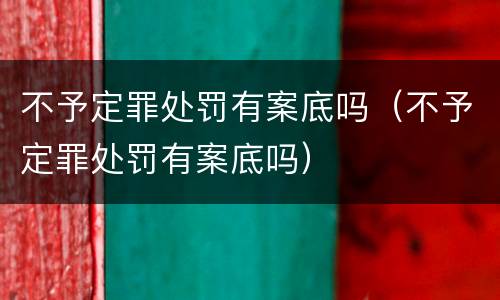 不予定罪处罚有案底吗（不予定罪处罚有案底吗）