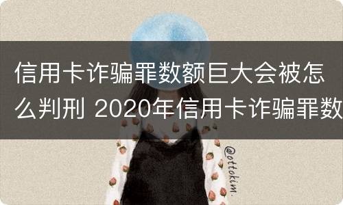 信用卡诈骗罪数额巨大会被怎么判刑 2020年信用卡诈骗罪数额标准