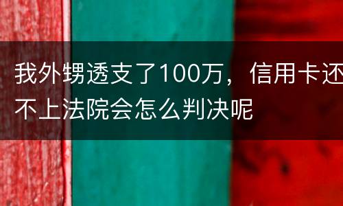 我外甥透支了100万，信用卡还不上法院会怎么判决呢